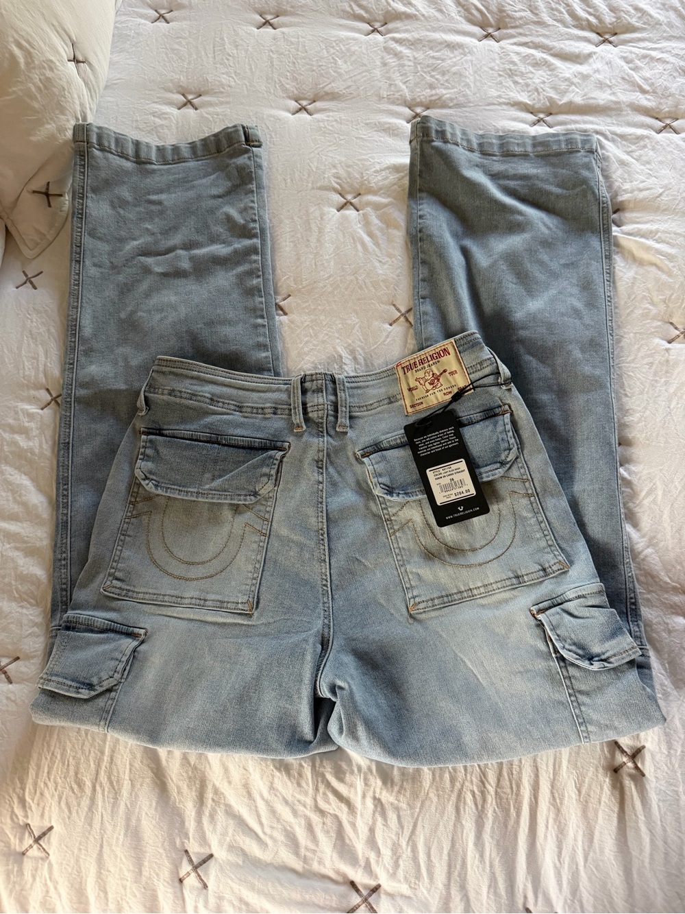 Light Blue Women’s Jeans with Cargo Pockets - NWT